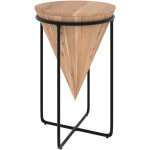 Grande sellette en bois d'accacia et mtal d41 cm - mafana