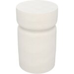 Rendez - vous d�co - table d'appoint ronde en b�ton blanc d30 cm - tahiti