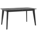 Rendez - vous d�co - table rectangulaire 4 / 6 personnes extensible en bois noir 150 / 180 cm - oman