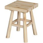 Rendez - vous dco - tabouret de jardin carr en bois de teck brut h40 cm - makam