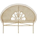 Tte de lit 160 cm en rotin naturel - gabriella