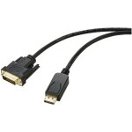 C�ble adaptateur renkforce displayport / dvi fiche m�le displayport, fiche m�le dvi - d 24 + 1 p�les ...