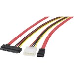 Disque dur cble de raccordement [1x sata femelle 7 ples, alimentation ide mle 4 ples - 1x sata femelle ...