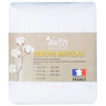 R�nove matelas imperm�able 180x200 cm doulito - made in france - coton - blanc