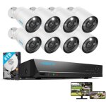 Kit vido surveillance avec 6k 12mp 8x bullet camra ip poe et 16ch 4to nvr, dtection personne / vhicule, ...