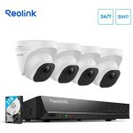 Reolink kit de vid�osurveillance 2k? 5mp d�tection de perosnne et v�hicule, 4x cam�ra ip poe et 8ch 2to ...
