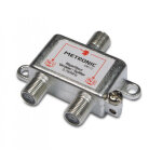 R�partiteur tv 2 sorties � fiche f blind� m�tal