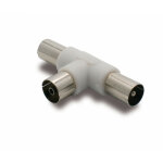 Té répartiteur tv 9, 52 mm 2 mâle / 1 fem. - gris Té répartiteur tv 9, 52 mm 2 mâle / 1 fem. - gris