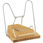 Repose - livre, bambou, 3 niveaux d'inclinaison, pliable, cahier, bouquin & tablette, support recette, ...