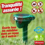 Rpulsif grundig anti - nuisibles  nergie solaire, capteur de mouvement