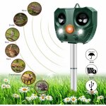 Rpulsif  ultrasons pour chat - rpulsif solaire pour chat tanche et rglable en frquence avec alarme ...
