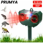 Repulsif a ultrasons solaire exterieur impermeable 5 niveaux de frequence reglables avec lumiere led ...
