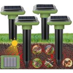 R�pulsif ultrasonique pour taupes, r�pulsif solaire pour taupes 4 pi�ces, r�pulsif pour chasse taupes, ...