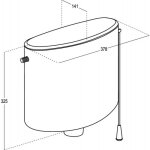 Nicoll - r�servoir haut 6l blanc avec m�canisme simple fixation murale