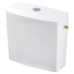 Rservoir iseo clean bas apparent avec kit de chasse d'eau complet, wirquin 50720024, blanc