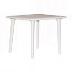 Resol - dessa table carr�e int�rieure, ext�rieure 90x90 blanc