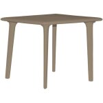 Resol - dessa table carr�e int�rieure, ext�rieure 90x90 chocolat