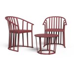 Resol raff fauteuil - table int�rieur, ext�rieur set 2 + 1 bordeaux