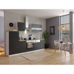 Cuisine cuisine quipe bloc vide blanc noir malia 280 cm respekta