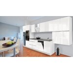 Cuisine kitchenette bloc cuisine sans poigne blanc lorena 445 cm respekta