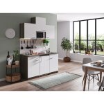 Cuisine kitchenette single chêne york blanc oliver 150 cm respekta Cuisine kitchenette single chêne york blanc oliver 150 cm respekta