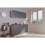 Cuisine mini - cuisine single kitchenette blanc gris luis 150 cm respekta Cuisine mini - cuisine single kitchenette blanc gris luis 150 cm respekta