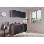 Cuisine mini - cuisine single kitchenette blanc noir luis 150 cm respekta Cuisine mini - cuisine single kitchenette blanc noir luis 150 cm respekta
