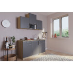 Cuisine mini - cuisine single kitchenette chêne gris luis 150 cm respekta Cuisine mini - cuisine single kitchenette chêne gris luis 150 cm respekta