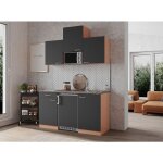 Cuisine mini - cuisine single kitchenette encastrable htre gris gerda 150 cm respekta