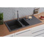 Vier granit composite vier en granit vier de cuisine 100 x 50 cm gris - respekta
