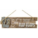 Decostars - plaque d�corative en bois tongs