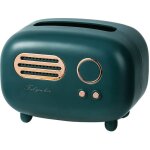 Retro radio mod�le porte - mouchoirs mignon bo�te � mouchoirs, bo�te � mouchoirs vintage vert