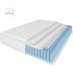 Retrok - matelas à ressorts 90x200cm - matelas mousse froide 7 zones, âme à ressorts ensachés, dessus ... Retrok - matelas à ressorts 90x200cm - matelas mousse froide 7 zones, âme à ressorts ensachés, dessus ...