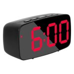R�veil num�rique intelligent de chevet, horloge de bureau usb de voyage � led rouge avec r�p�tition de ...