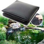 Rev�tement d'�tang � poissons, piscine, rev�tement de bassin, membrane renforc�e 3m x 5m, noir - lablanc ...