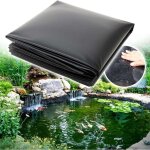Rev�tement d'�tang � poissons, piscine, rev�tement de bassin, membrane renforc�e 3m x 5m, noir - lablanc ...