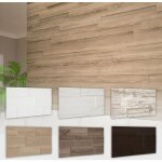 Hexim revtement mural - panneaux 3d styls avec 7 possibilits de pose, panneaux en bois mdf: weng, ...