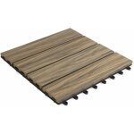 Floordirekt - dalle de terrasse wpc classic, teck mix, 30 x 30 cm, 1 pice