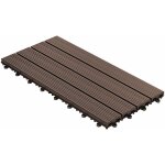 Floordirekt - dalles de terrasse lot de 6 pi�ces, royal marron fonc� 60 x 30 cm - 1 m�