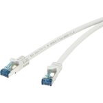 Rf - 4145277 rj45 c�ble r�seau, c�ble patch cat 6a s / ftp 0. 25 m gris avec cliquet d'encastrement, ...