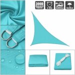 Rhg voile d'ombrage jardin piscine impermeable voile d ombrage triangle toile solaire parasol bleu 3x3x3m ...