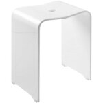 Sapho accessoire ridder - tabouret de salle de bains, blanc mat a211101