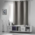 Rideau 100% occultant petite hauteur 140 x 180 cm occult gris perle