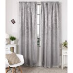 Woltu - rideaux 2 pièces occultant effet velours, suspensions avec passe - tringle, 135x245cm gris argent ... Woltu - rideaux 2 pièces occultant effet velours, suspensions avec passe - tringle, 135x245cm gris argent ...