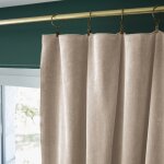 Rideau ajustable + 8 anneaux pince  csar  140 x 270 cm velours de coton - couleur: csar pampa