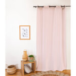 Rideau d'ameublement en gaze de coton rose clair 135x240 cm