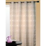 Homemaison - rideau d'ameublement en jacquard pois bimbo ivoire 140x260 cm