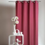 Rideau d'ameublement en microfibre uni rouge 135x180 cm