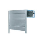 Systme rideau coulissant pour meuble haut de cuisine - kit aluminium avec cassette - dcor : inox - ...