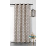Rideau art dcoratif en jacquard beige 140x245 cm